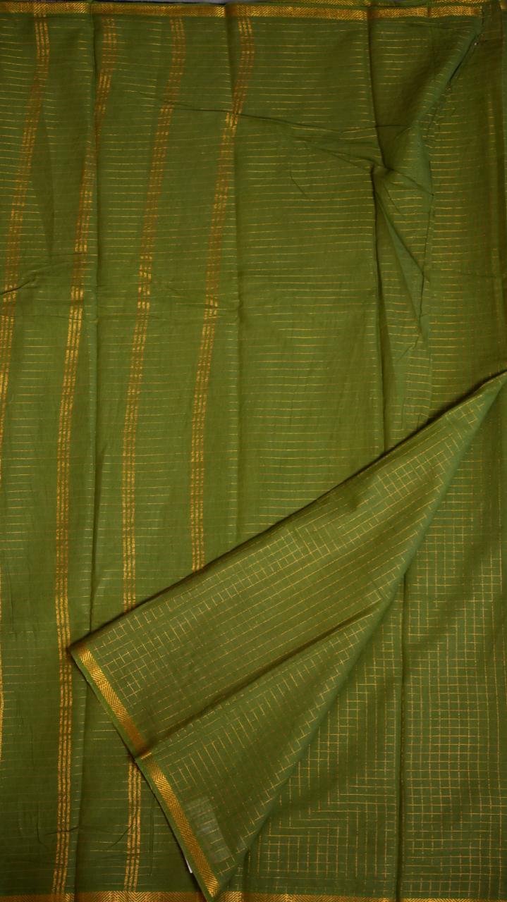 Madurai Cotton Zari Kattam Small Border - 11-03-02-6Y-03 (PISTACHIO CRUNCH)