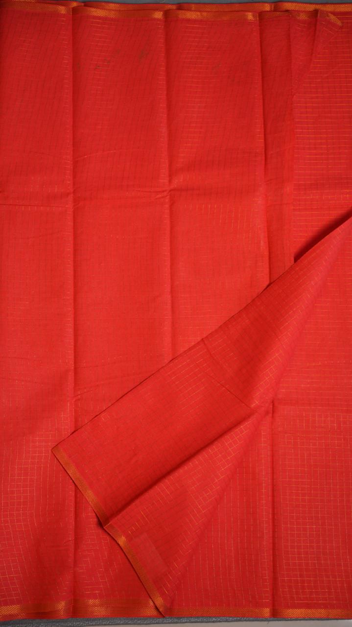 Madurai Cotton Zari Kattam Small Border - 11-03-02-6Y-07 (TOFFEE APPLE)