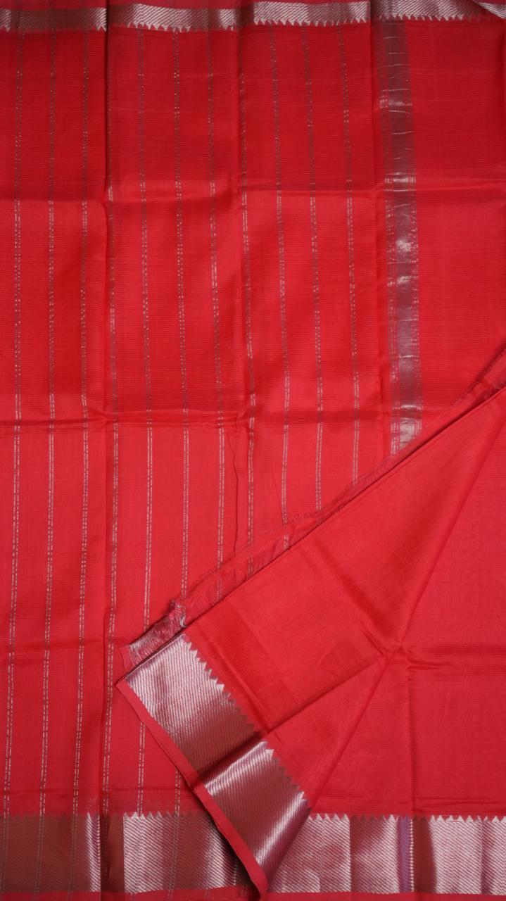 Mangalagiri Silk Cotton Saree 15-02-02-02 (CARNIVAL CORAL)
