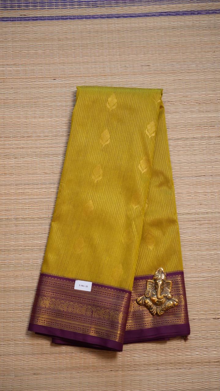 Kanchi Semi Silk Saree - 01-03-15-23 (CHRYSOBERYL)