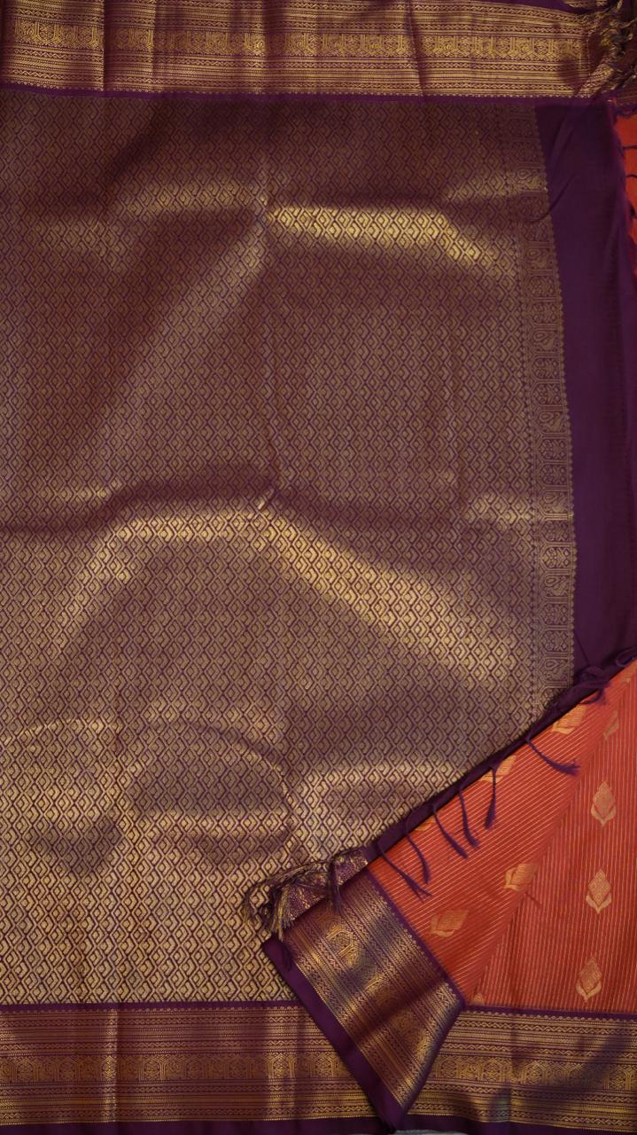 Kanchi Semi Silk Saree - 01-03-15-25 (AMBER STONE)