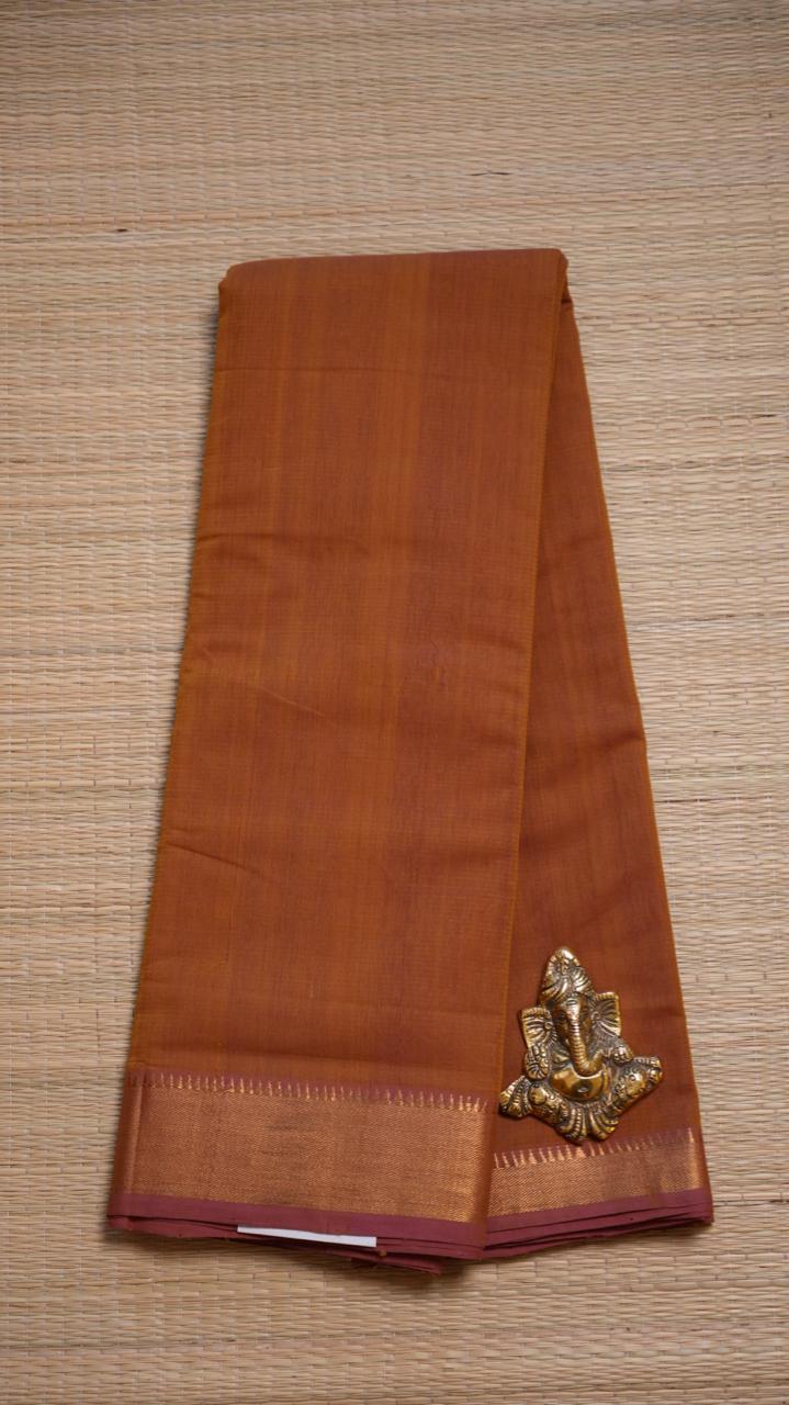 Mangalagiri Pure Cotton Handloom - 15-11-04-01 (CARAMEL LATTE)