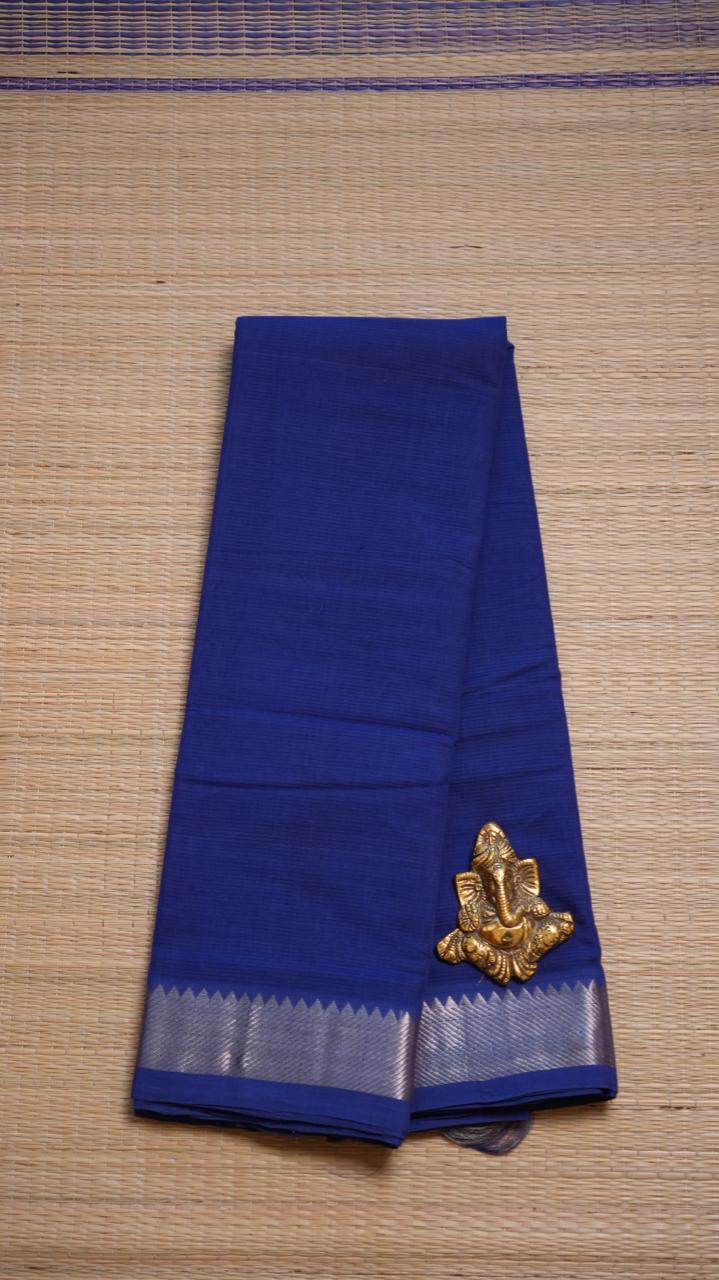 Mangalagiri Pure Cotton Handloom - 15-11-04-03 (BLUE CURACAO)