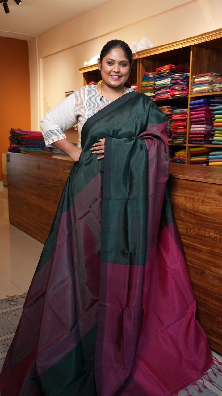 Mangalagiri Silk Cotton Saree 15-02-01-06 (MALLARD HEAD)