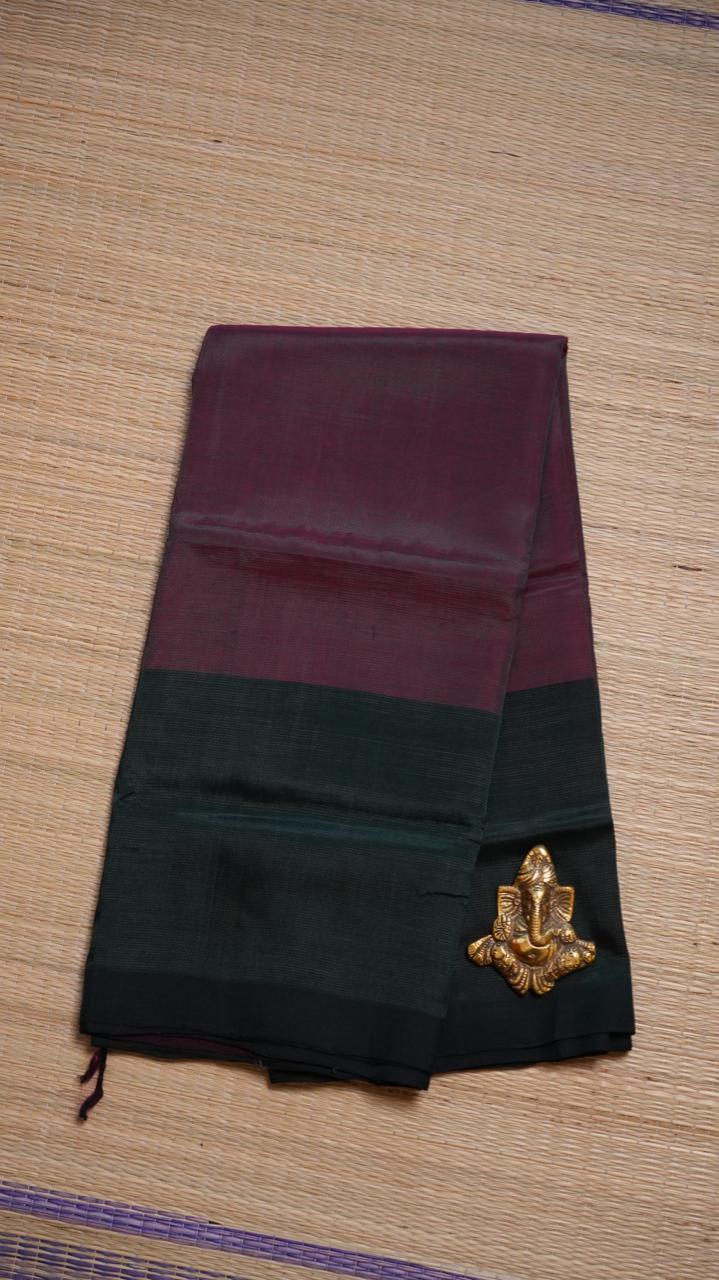 Mangalagiri Silk Cotton Saree 15-02-01-06 (MALLARD HEAD)