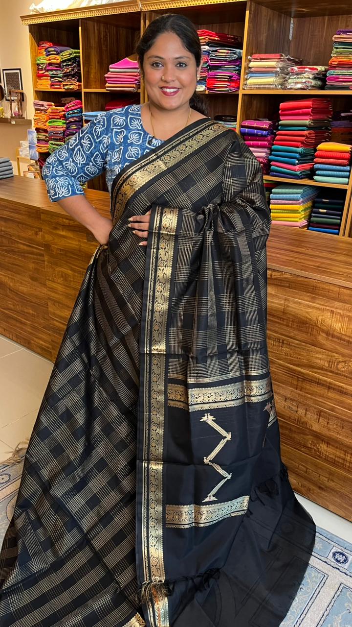 Kanchivaram Silk Cotton Saree - 01-03-10-04 (Vintage Kattam)