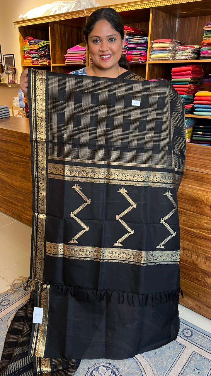 Kanchivaram Silk Cotton Saree - 01-03-10-04 (Vintage Kattam)