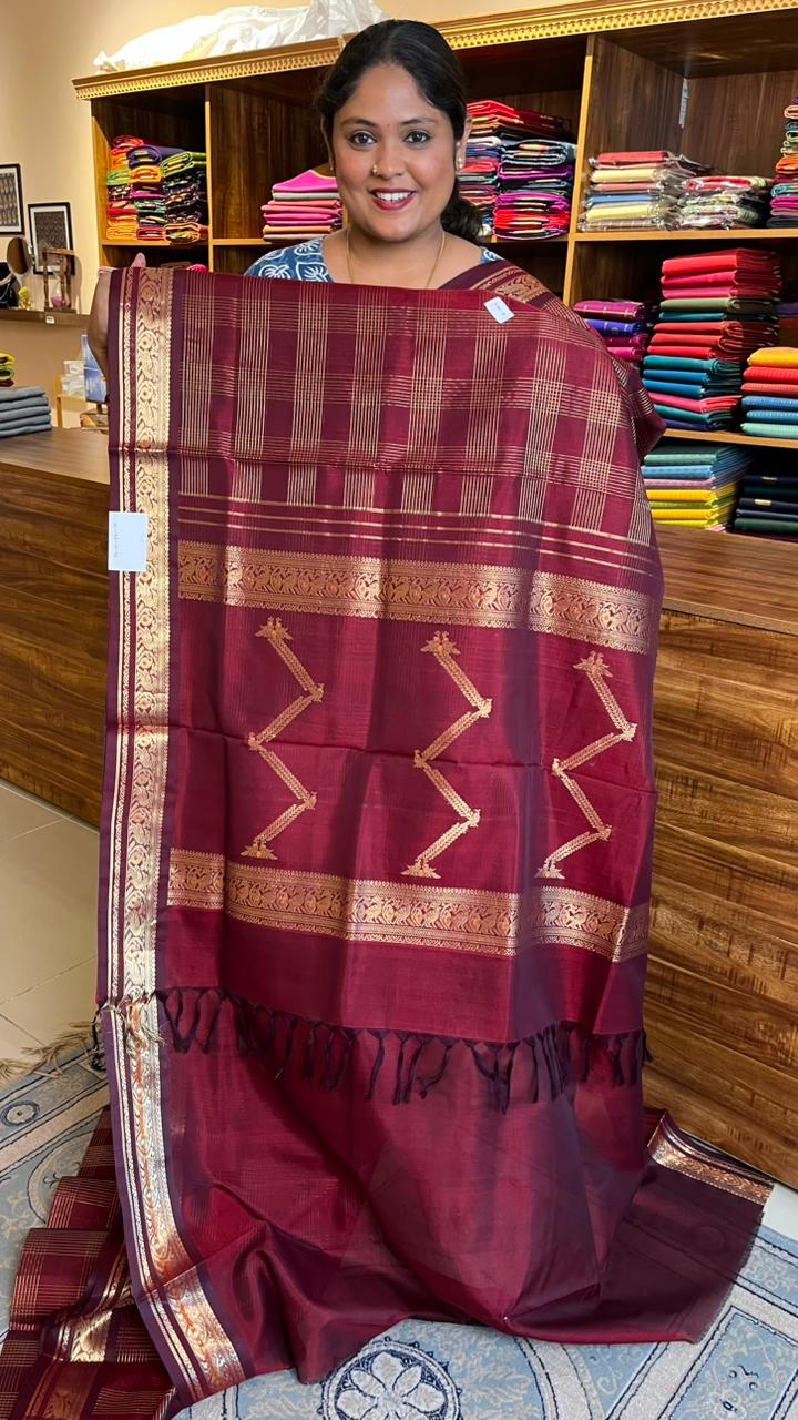 Kanchivaram Silk Cotton Saree - 01-03-10-03 (Vintage Kattam)