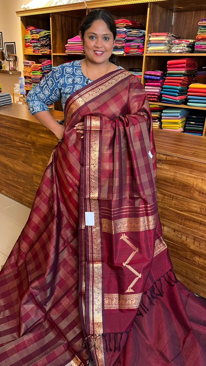 Kanchivaram Silk Cotton Saree - 01-03-10-03 (Vintage Kattam)