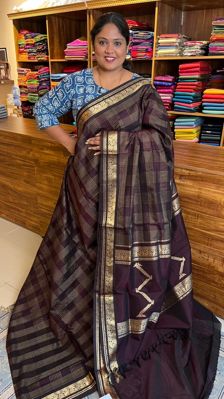 Kanchivaram Silk Cotton Saree - 01-03-10-02 (Vintage Kattam)