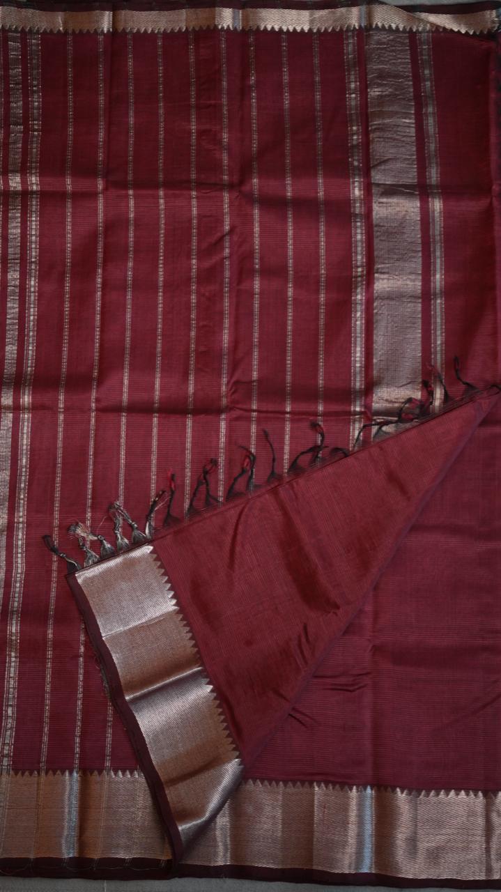 Mangalagiri Silk Cotton Saree 15-03-01-06 (POLISHED WOOD)