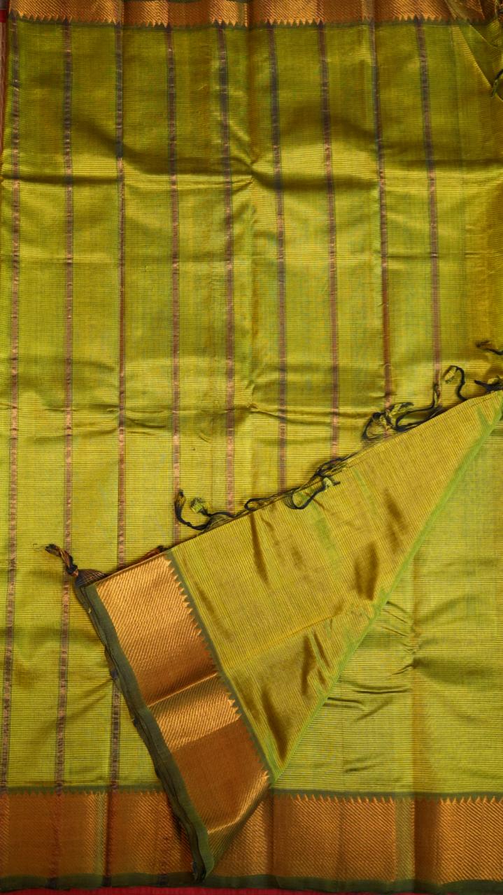 Mangalagiri Silk Cotton Saree 15-03-01-02 (LIME CRYSTAL)