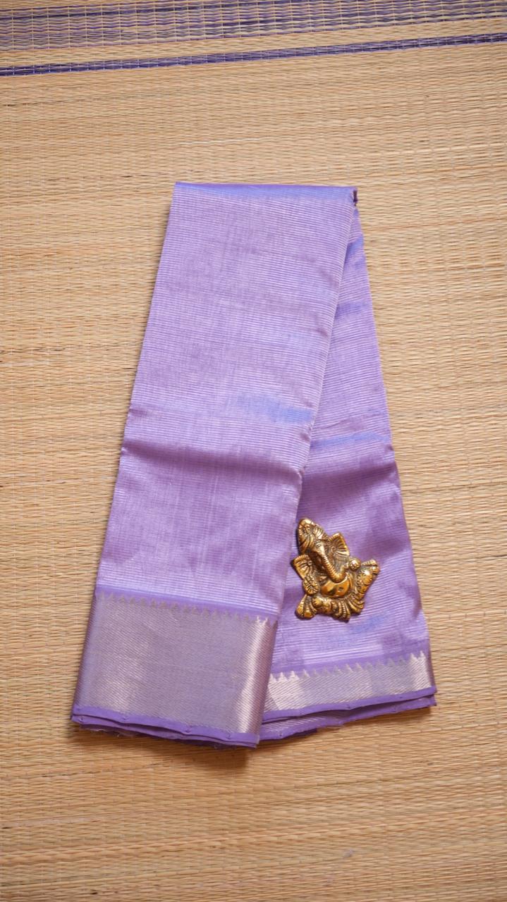 Mangalagiri Silk Cotton Saree 15-03-01-11 (GLASS LILAC)