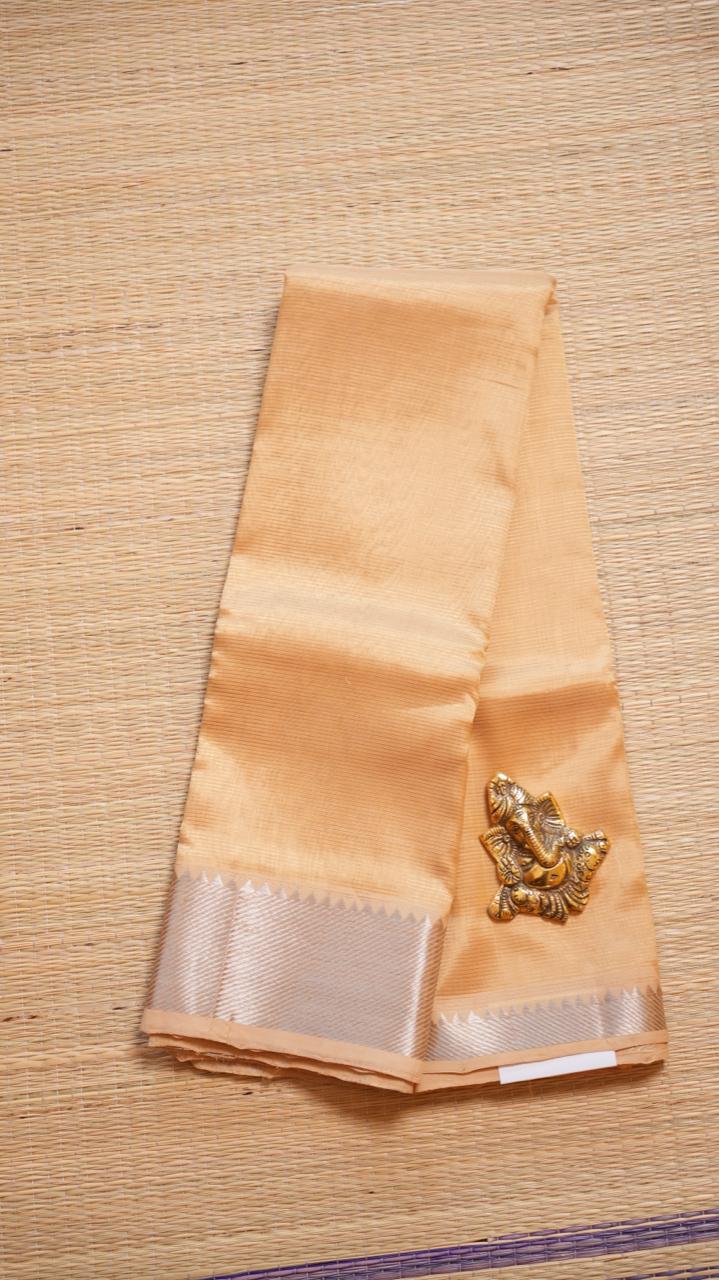 Mangalagiri Silk Cotton Saree 15-03-01-08 (NOTEBOOKS BEIGE)