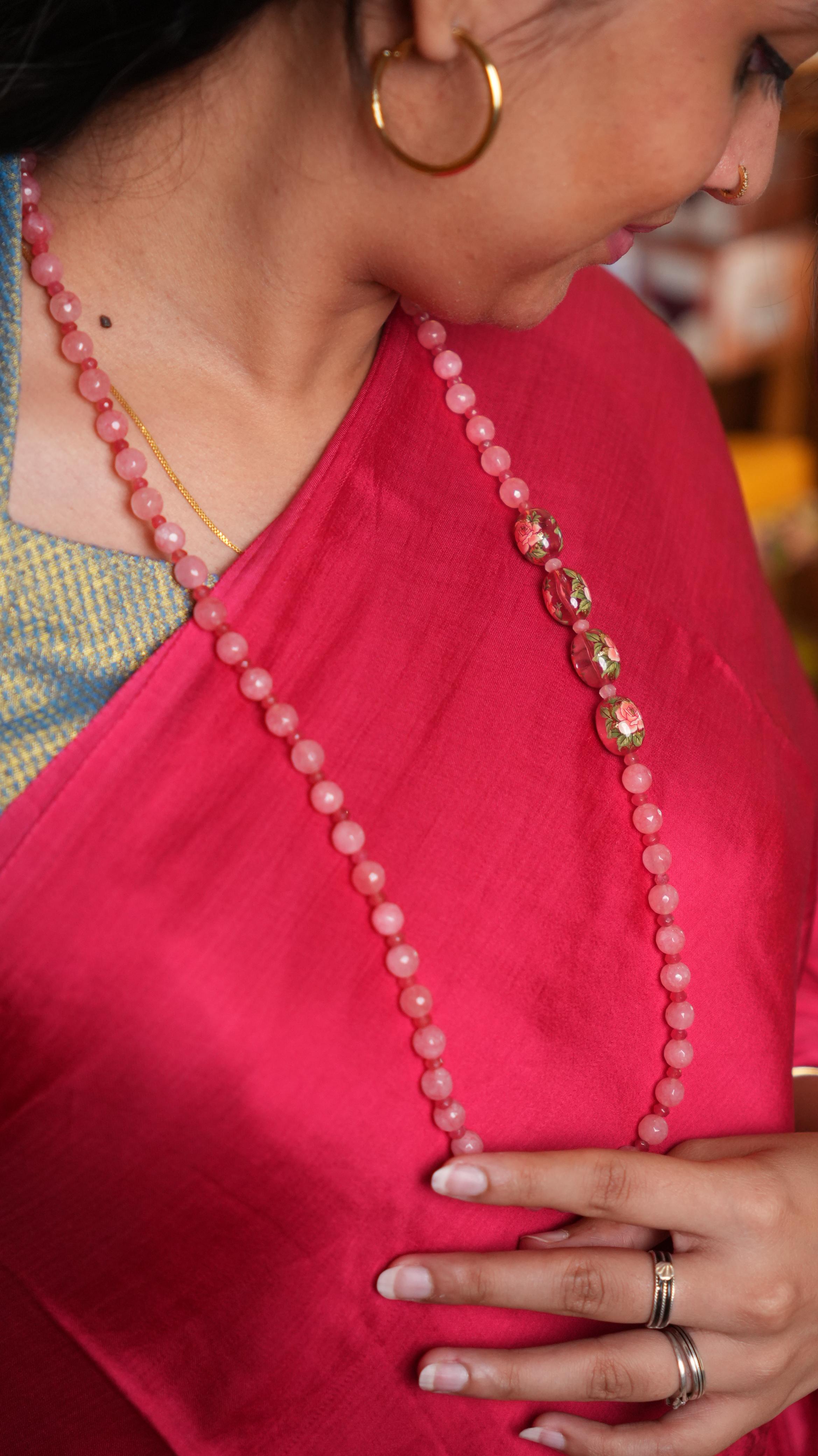 Plain Modal Silk Saree - 46-02B-01-01 (CERISE AURA)