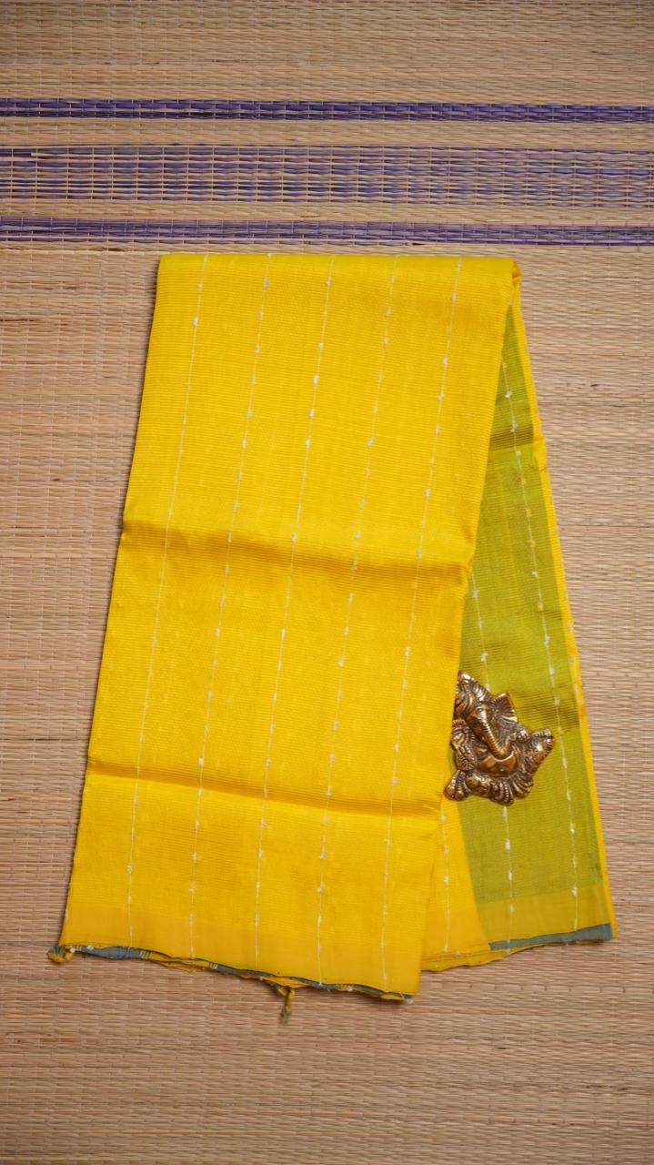 Mangalagiri Silk Cotton Saree 15-03-03-11 (SUN YELLOW)