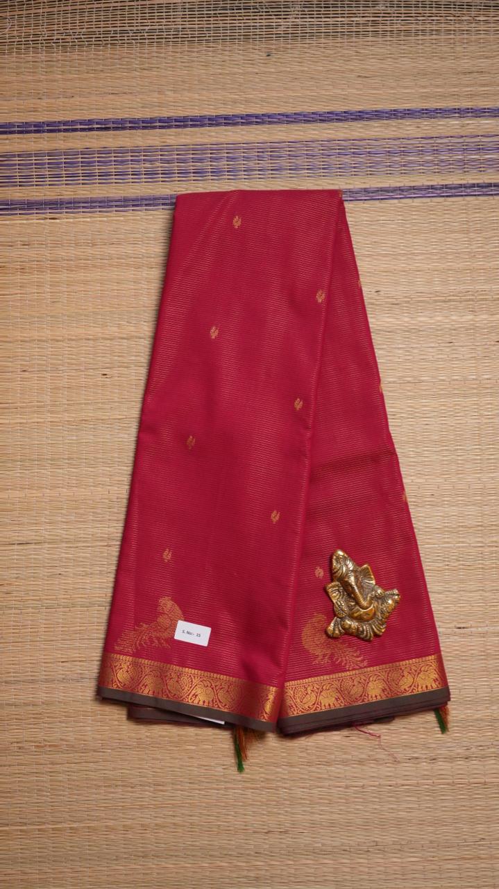 Semi Silk Vairaoosi Saree - 01-03-15-10 (CERISE)