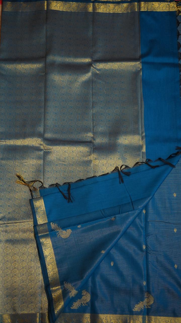Semi Silk Vairaoosi Saree - 01-03-15-19(BLUE TOPAZ)