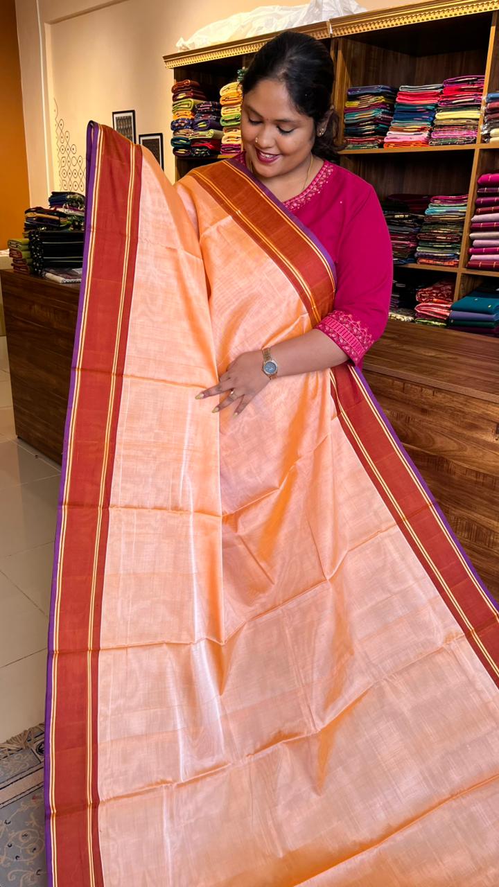Devendra 10 Yards Madisar Plain Saree - 12-04-26-10Y-01