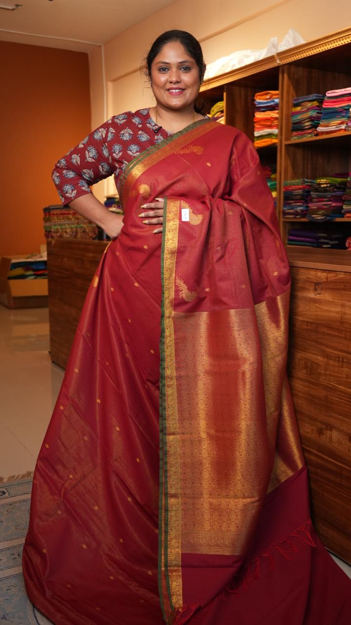 Semi Silk Vairaoosi Saree - 01-03-15-04(HESSONITE)