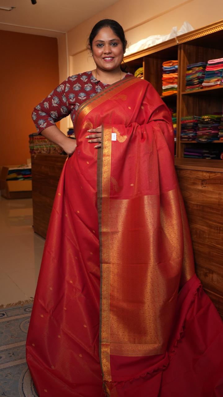 Semi Silk Vairaoosi Saree - 01-03-15-09 (RUBY)