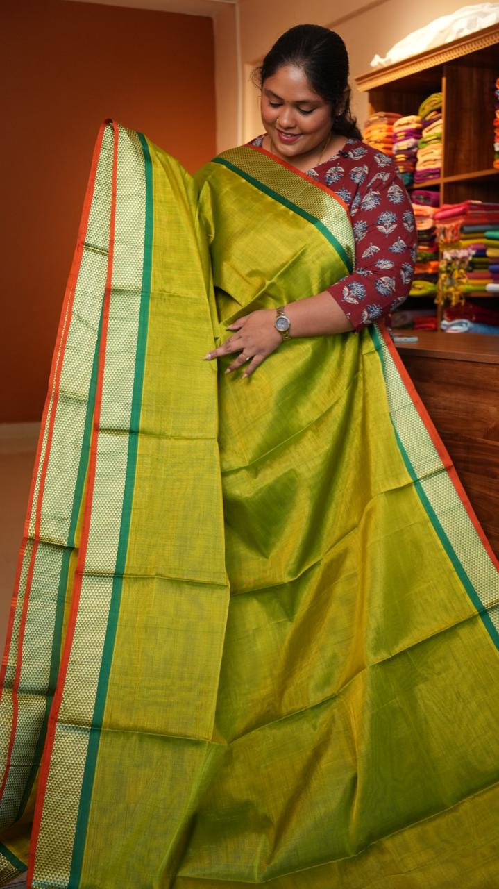 Devendra 10.5 Yards Madisar Arai Madam Border - 12-03B-04-10.5Y-01 (JUNIPERUS GLOW)