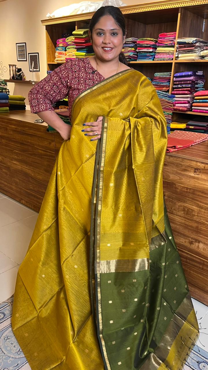 Maheshwari Silk Cotton Small Border Saree -05-02B-06-10