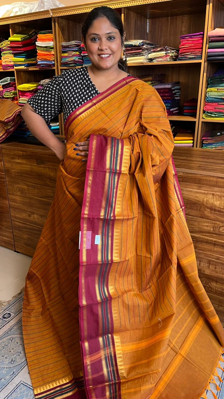 Kanchi Cotton Veldhari Saree - 01-03-04-09