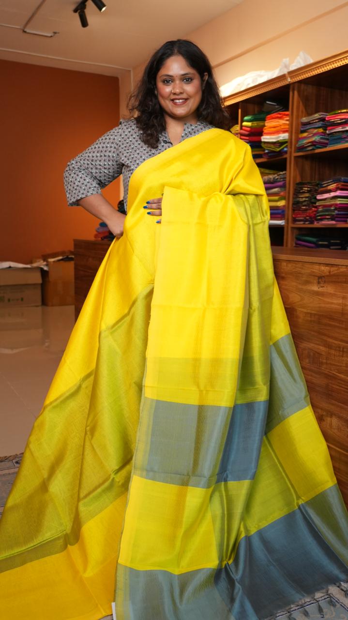 Mangalagiri Silk Cotton Saree - 15-03-04-11 (SUNRAY AMLA)