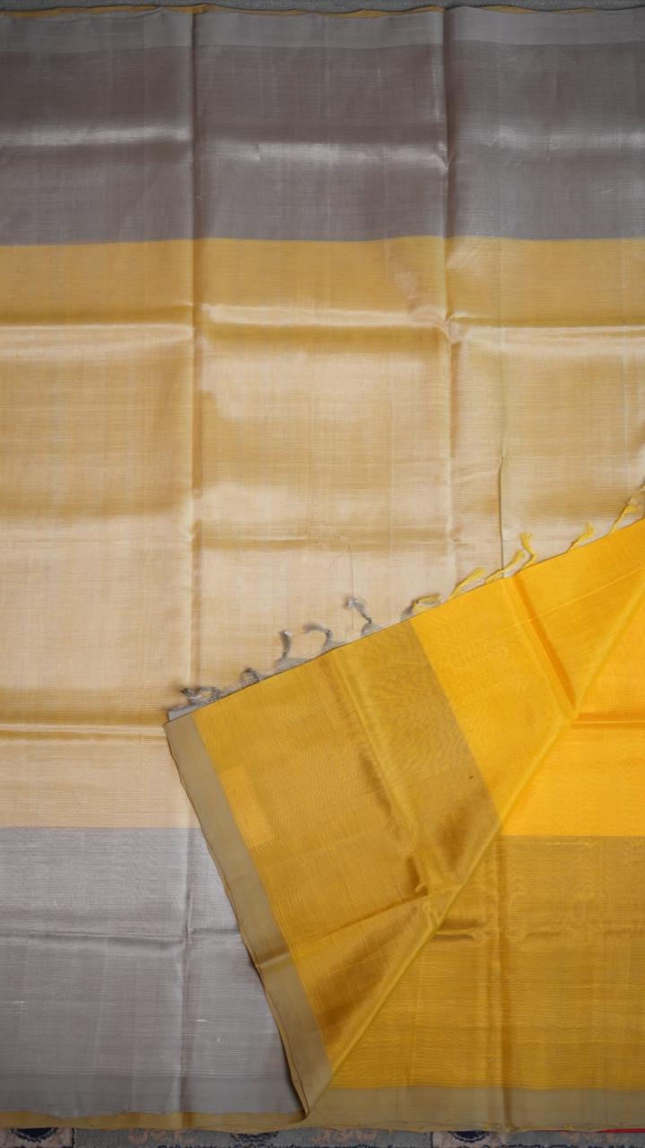 Mangalagiri Silk Cotton Saree - 15-03-04-07 (BUTTER LEMON)