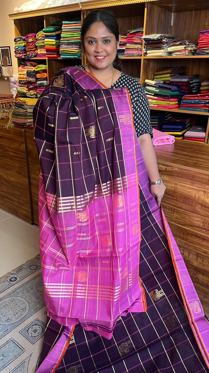 Devendra 10.5 Yards Madisar Big Butta Saree - 12-03D-05-10.5Y-02