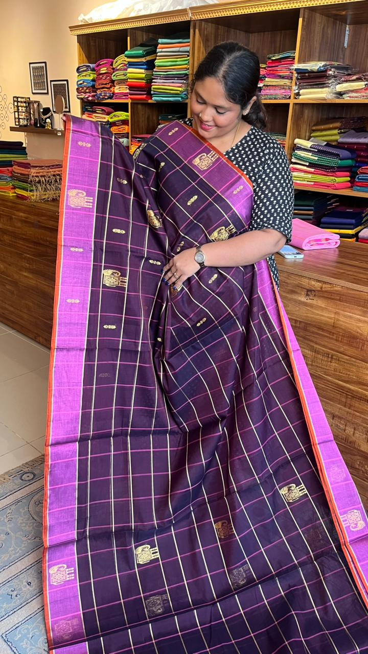 Devendra 10.5 Yards Madisar Big Butta Saree - 12-03D-05-10.5Y-02