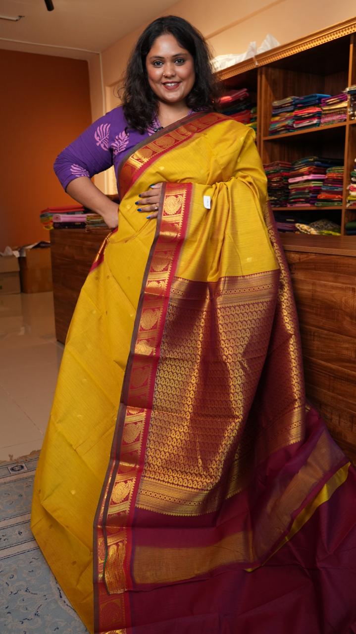 Kanchi Semi Silk Saree  - 01-03-16-23 (GOLD SAMPANGA)