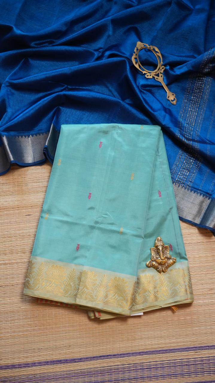 Chinnalampattu 6 Yards Saree - 03-04-01-12 (FORGET ME NOT)
