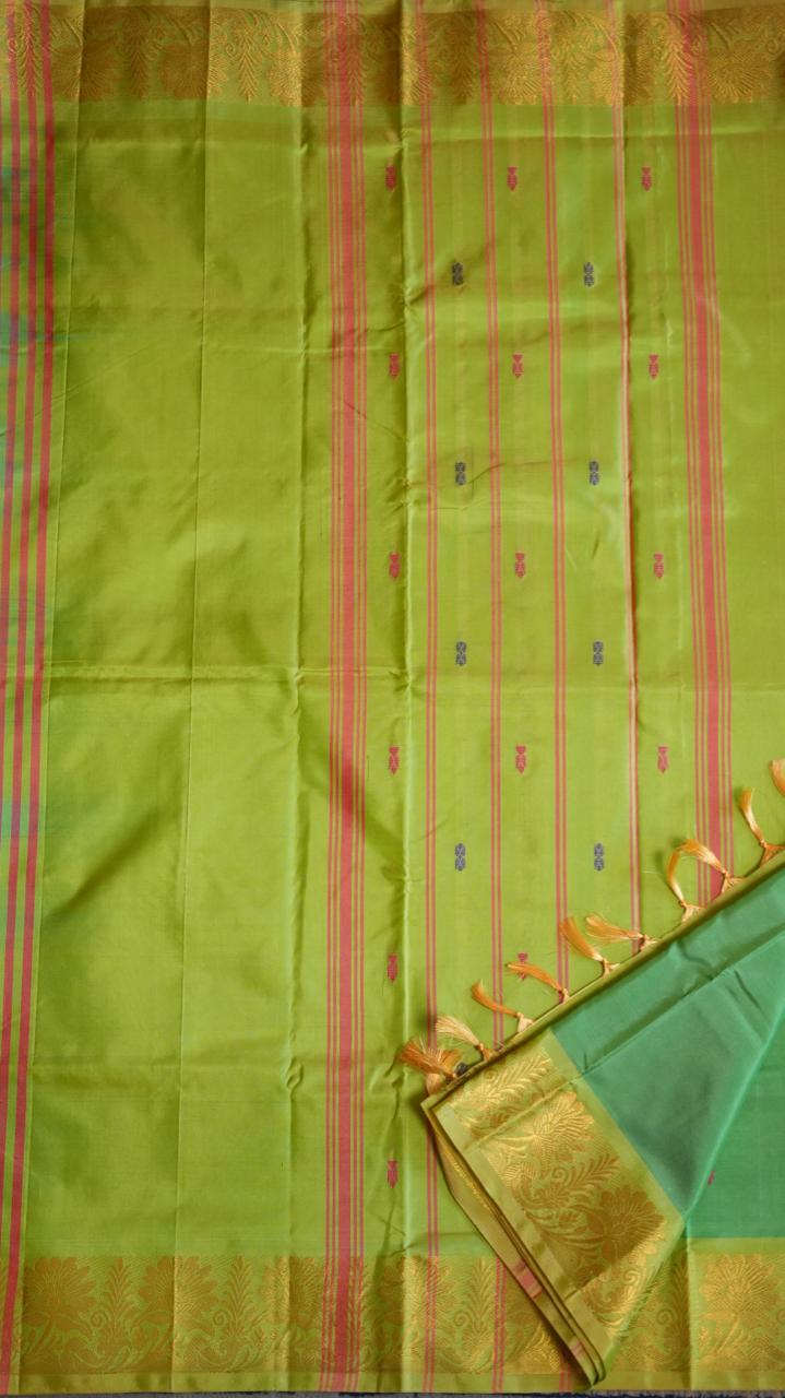 Chinnalampattu 6 Yards Saree - 03-04-01-01 ( PARAKEET)