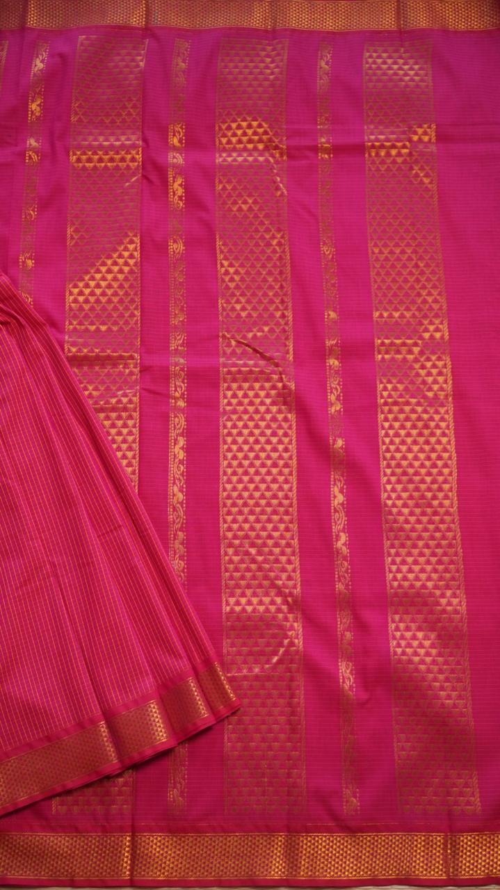 Semi Silk Podi Kattam Saree - 01-03-13-03 (ELECTRIC ORCHID)