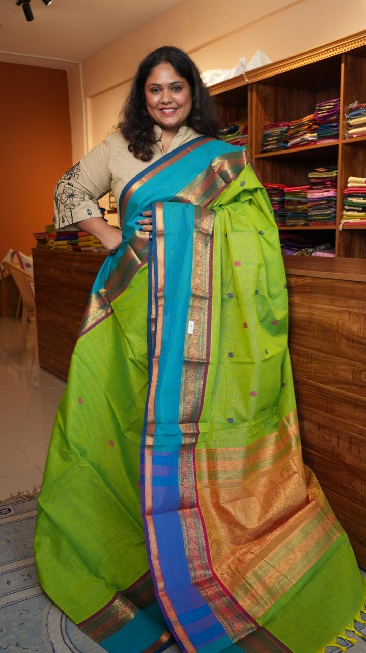 Kanchi Cotton Saree - 01-03-08-05 ( KAATU PONNANGANNI )
