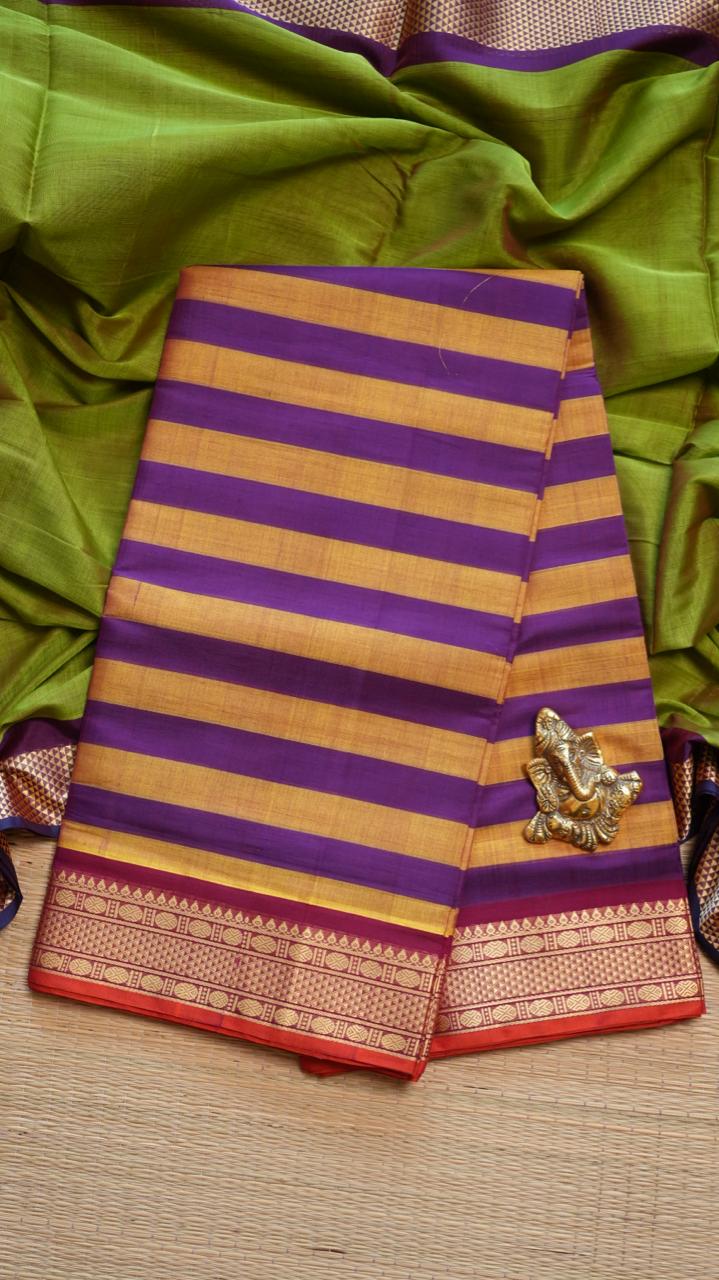 Devendra 10.5 Yards Madisar Saree - 12-04C-06-10.5Y-01 (Patchouli)