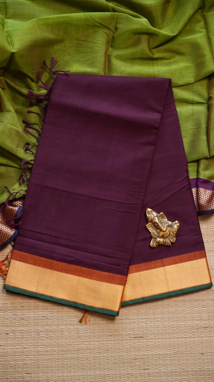 Devendra 10.5 Yards Madisar Saree - 12-11-10-10.5Y-01 (Betel Rust)