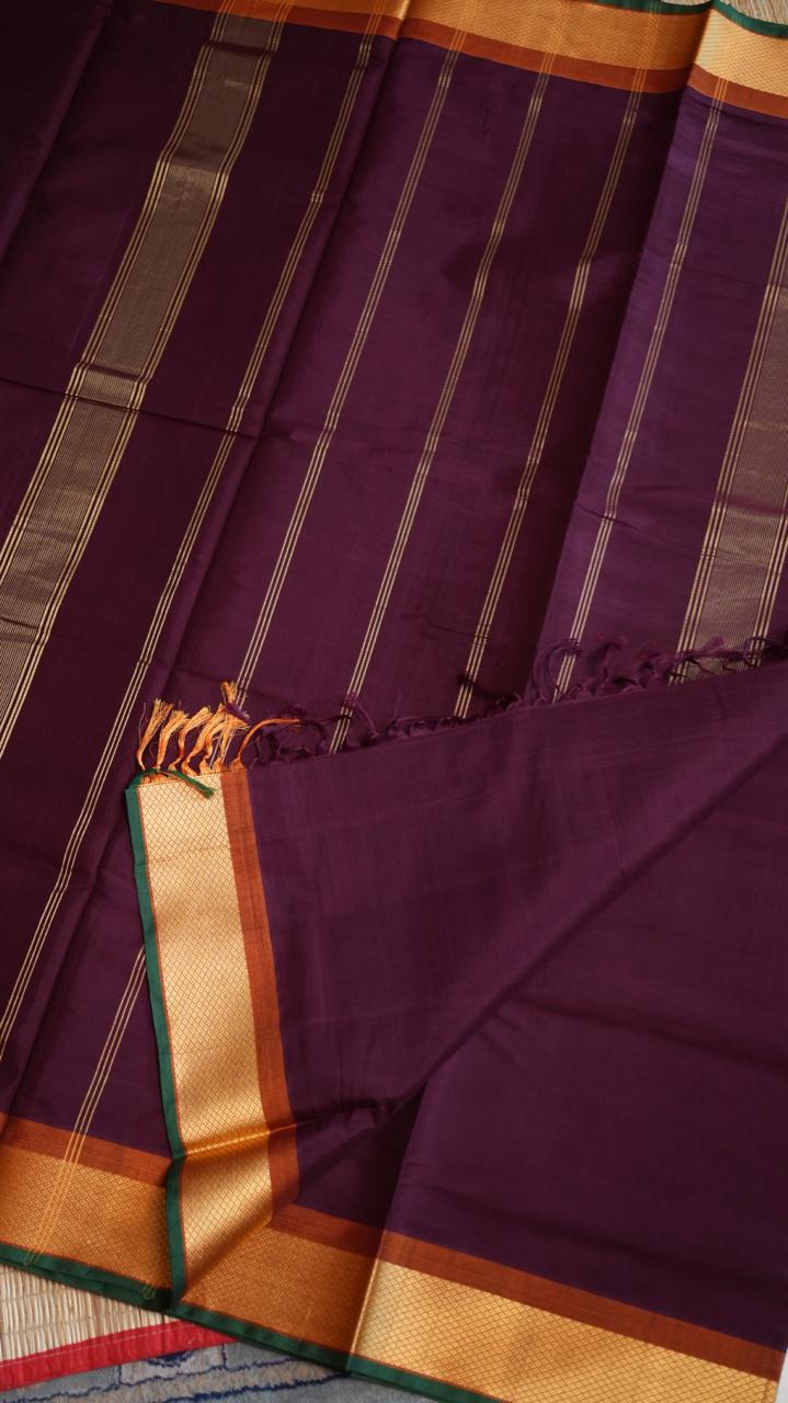 Devendra 10.5 Yards Madisar Saree - 12-11-10-10.5Y-01 (Betel Rust)