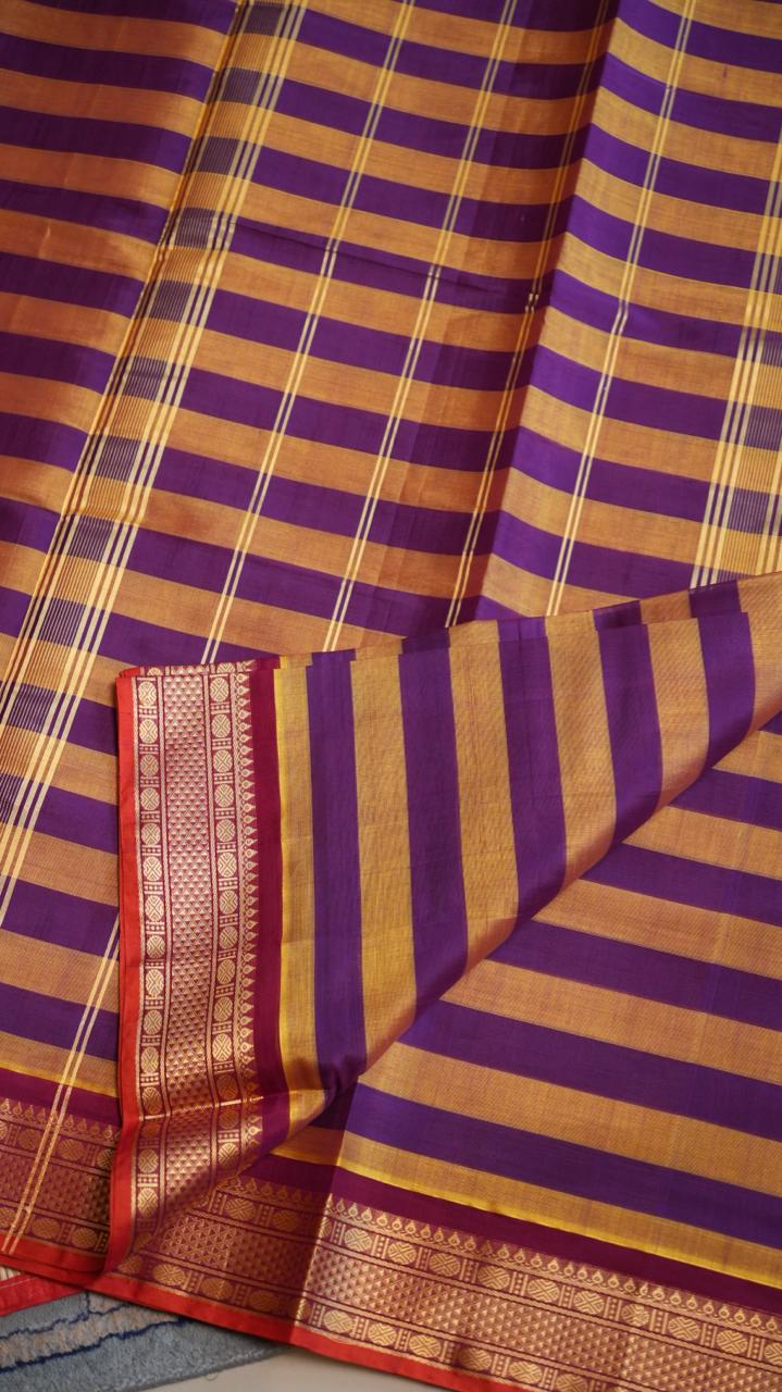 Devendra 10.5 Yards Madisar Saree - 12-04C-06-10.5Y-01 (Patchouli)