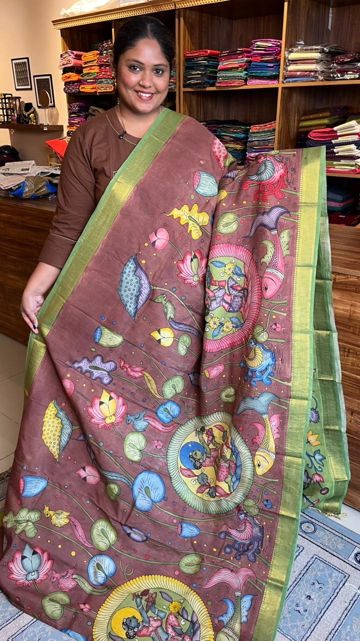 Pen Kalamkari Saree -02-04-01-01