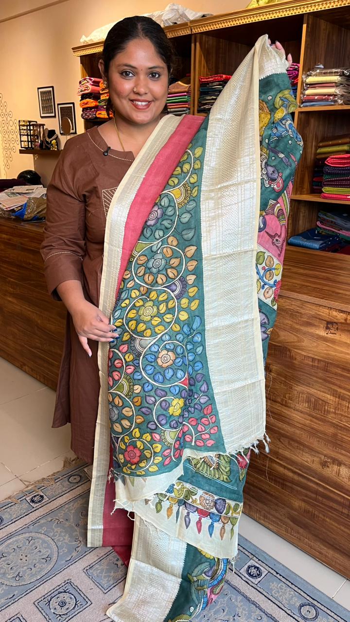 Pen Kalamkari Saree -02-04-01-06