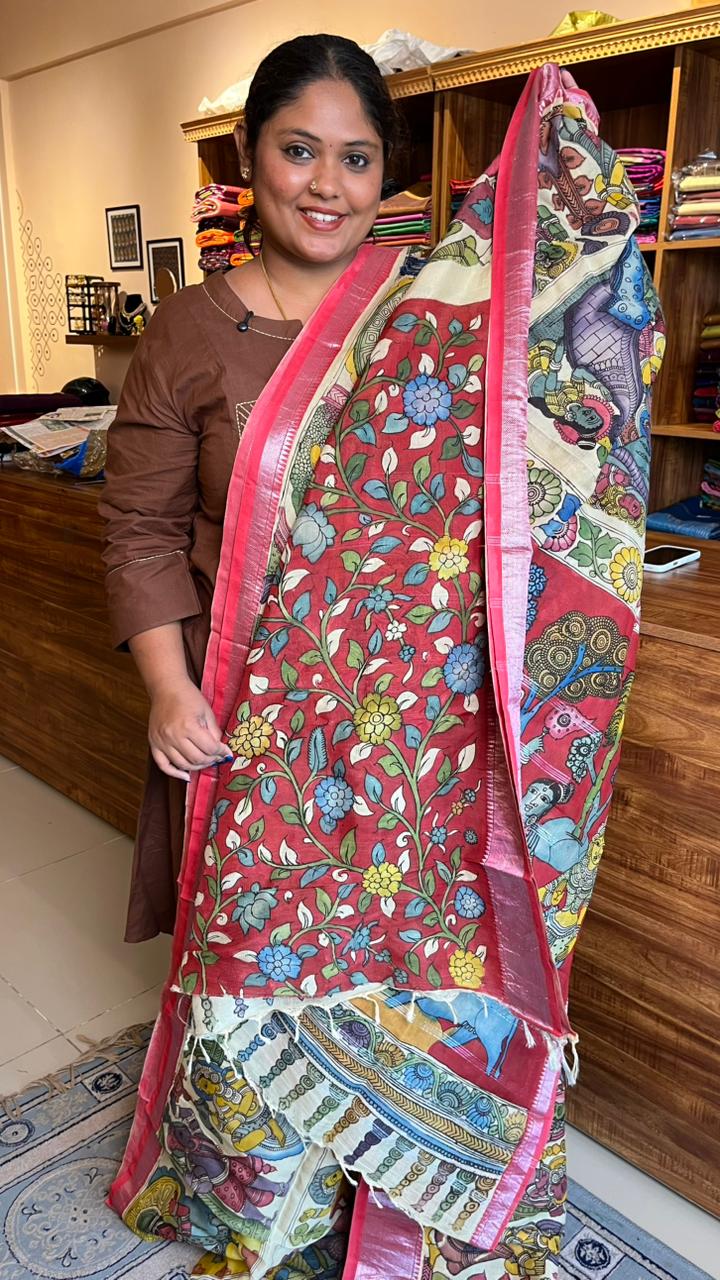 Pen Kalamkari Saree -02-04-01-05
