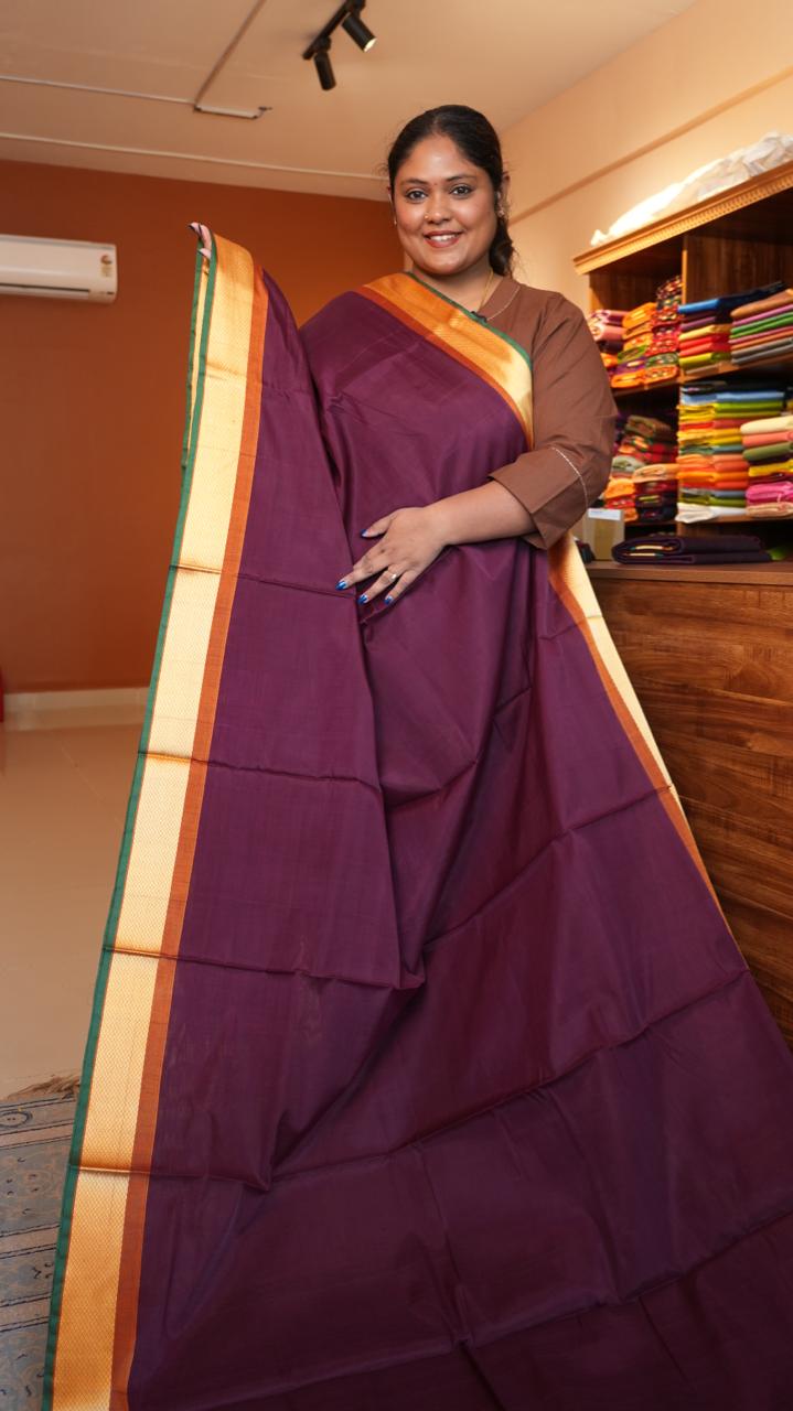 Devendra 10.5 Yards Madisar Saree - 12-11-10-10.5Y-01 (Betel Rust)