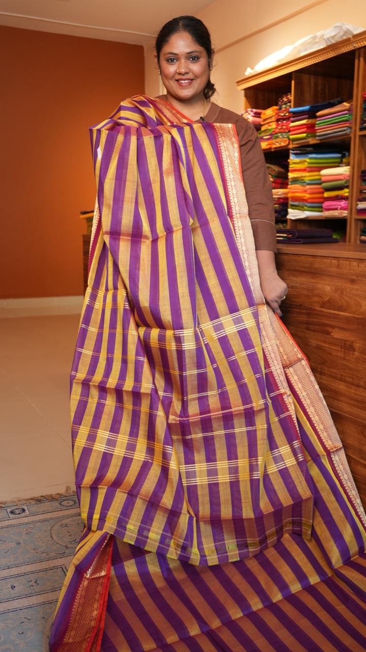 Devendra 10.5 Yards Madisar Saree - 12-04C-06-10.5Y-01 (Patchouli)