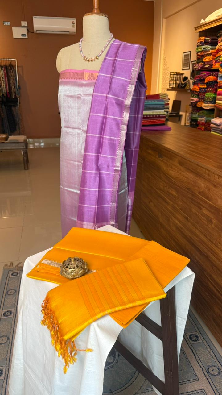 Mangalgiri Silk Cotton Salwar Set - 15-04-04-10 (Laksh)