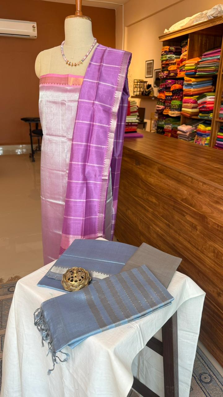 Mangalgiri Silk Cotton Salwar Set - 15-04-04-12 (Laksh)