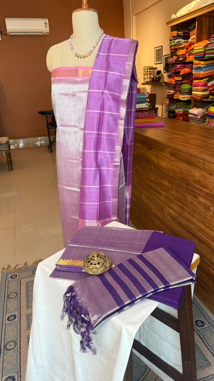 Mangalgiri Silk Cotton Salwar Set - 15-04-04-02 (Laksh)