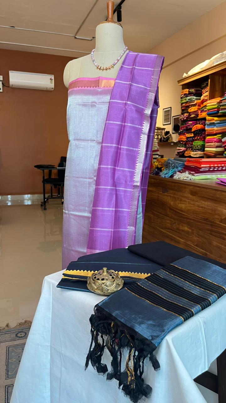 Mangalgiri Silk Cotton Salwar Set - 15-04-04-11 (Laksh)